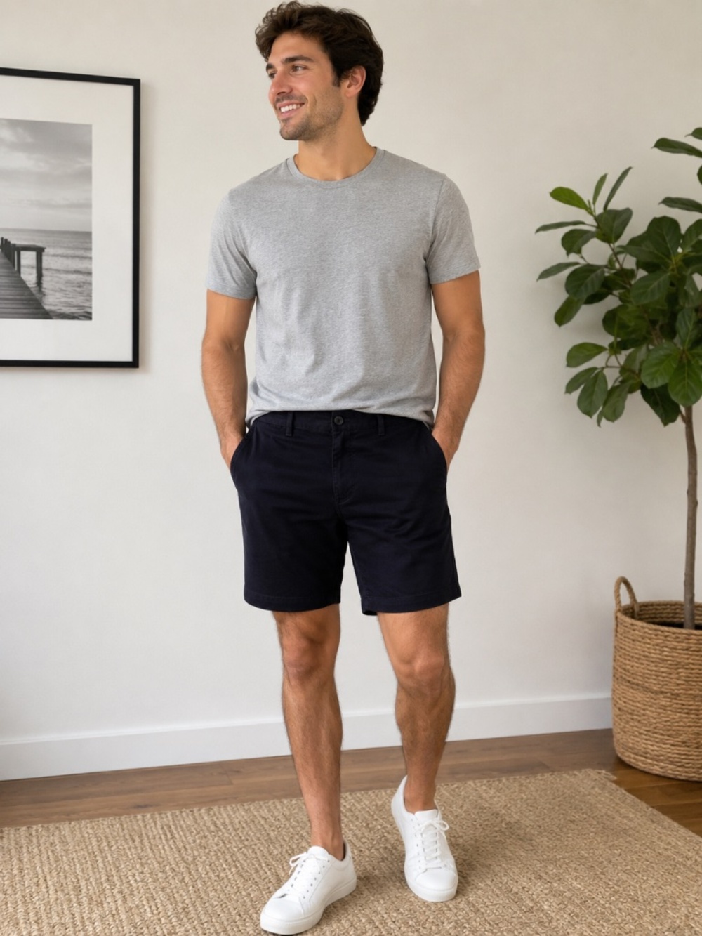 Express men's navy shorts, size 31 slim, like new!